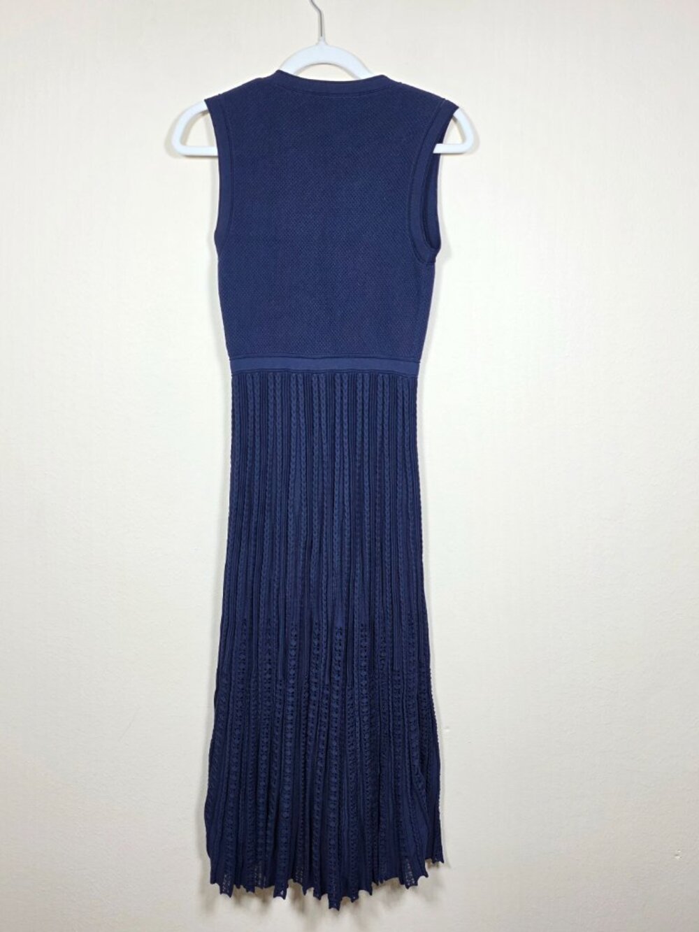 Maje Navy Sleeveless Knit Midi Dress Size 34 US 0 MSRP $445 - Picture 7 of 11